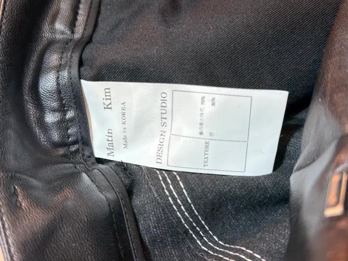 MATIN KIM 마뗑킴 stitch eco leather pants M 7