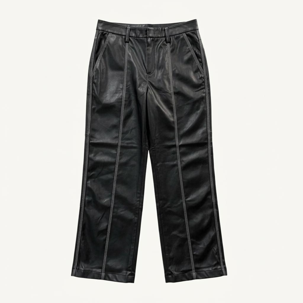 MATIN KIM 마뗑킴 stitch eco leather pants M 1