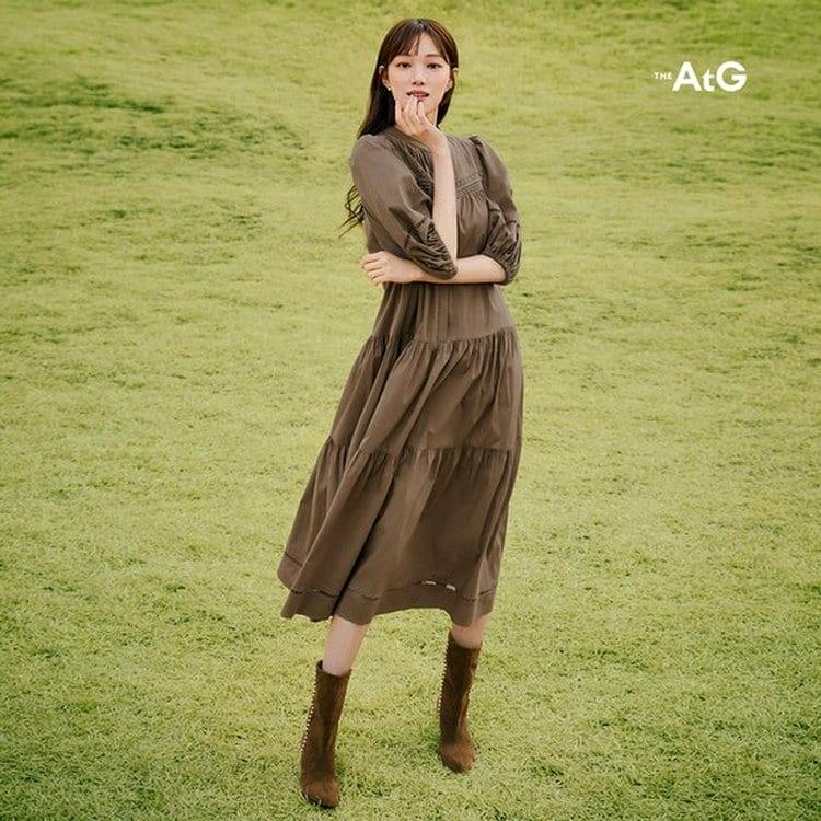 더 엣지 핀턱 레이스 원피스 3