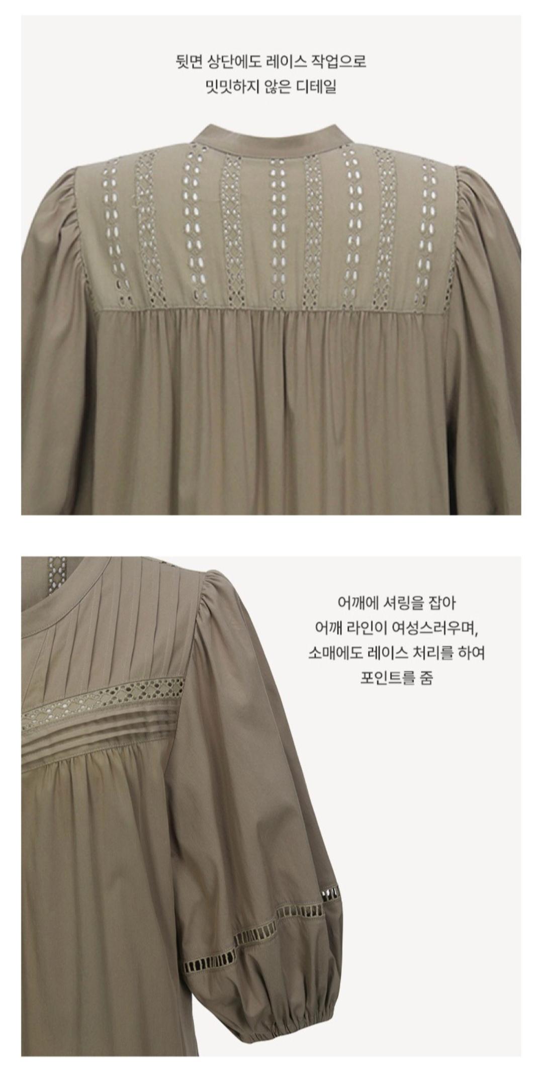 더 엣지 핀턱 레이스 원피스 8