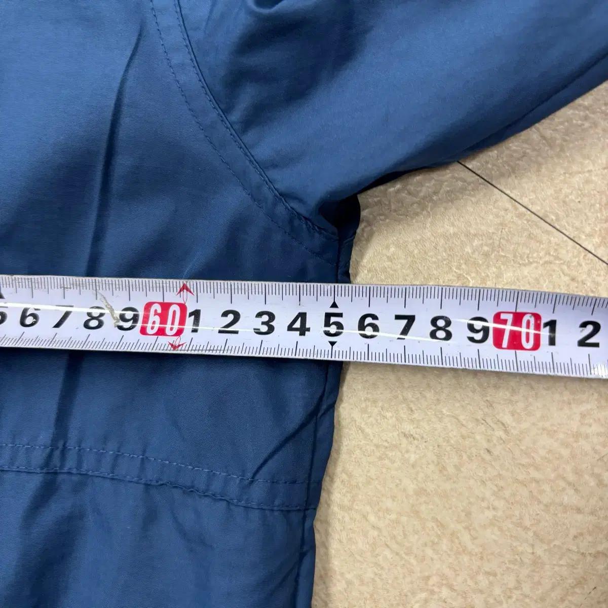 아디다스 올드스쿨 스몰로고 블루 바람막이 7