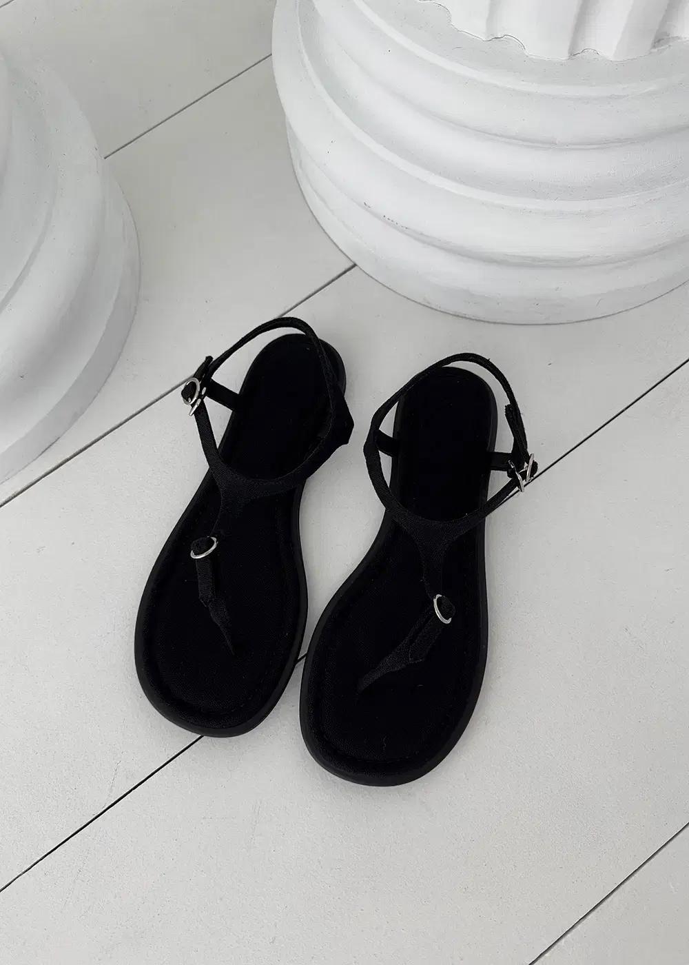 @9530 물나염 쪼리샌들 245 블랙-새상품 2