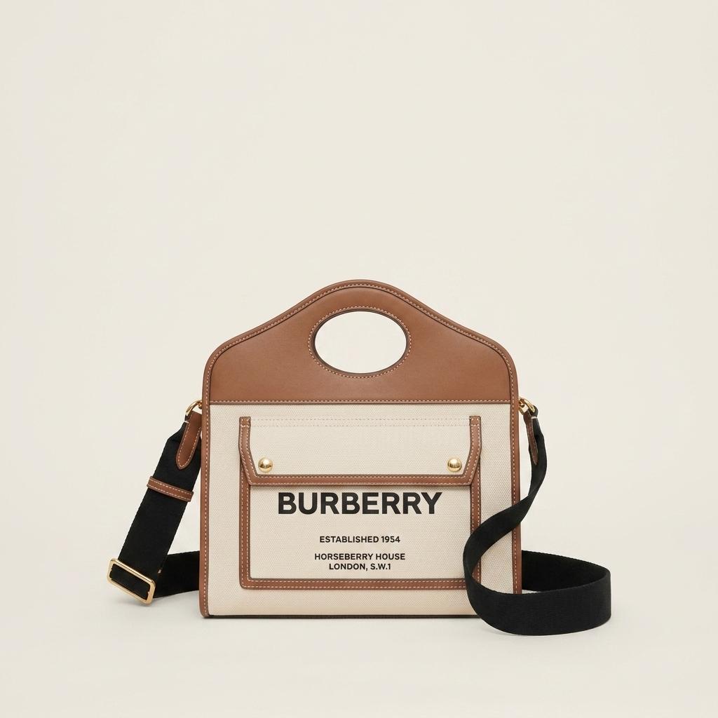 버버리 캔버스 투톤 포켓백 2245 SALE