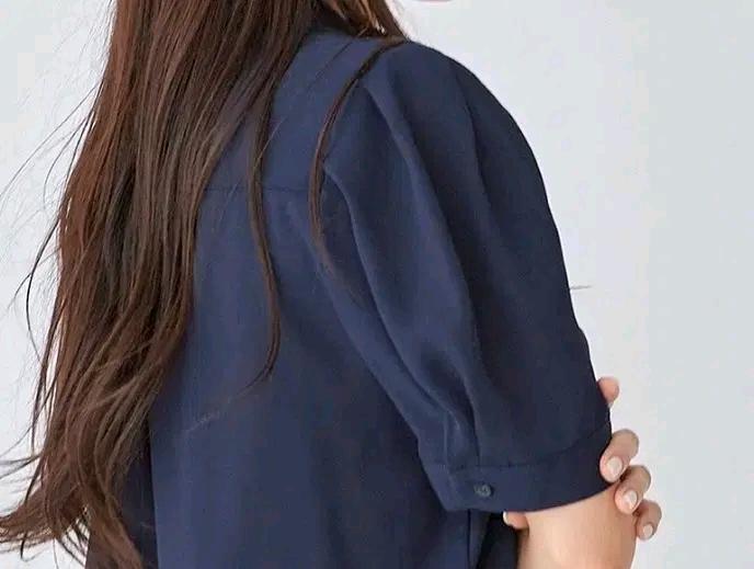 BL181큰카라베이직네이비실켓셔츠(새상품) 3