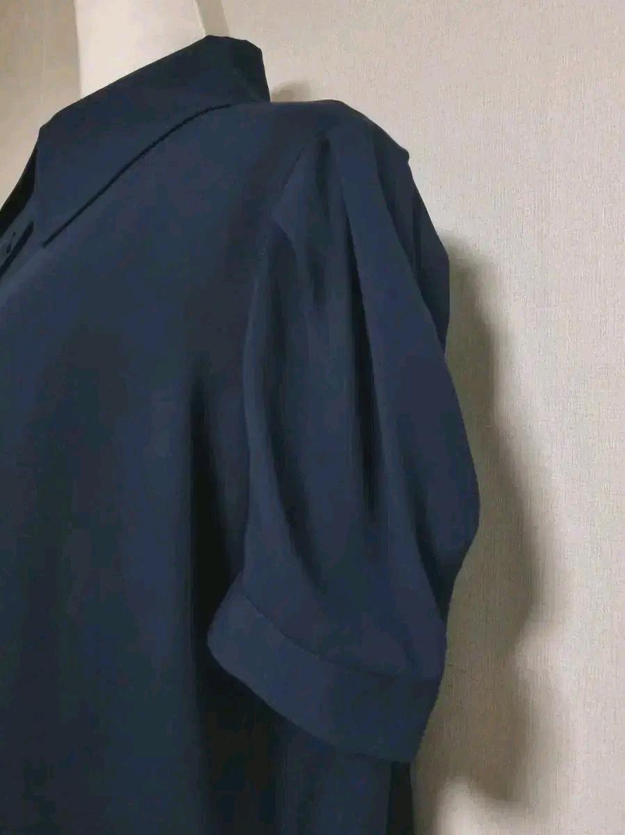 BL181큰카라베이직네이비실켓셔츠(새상품) 8
