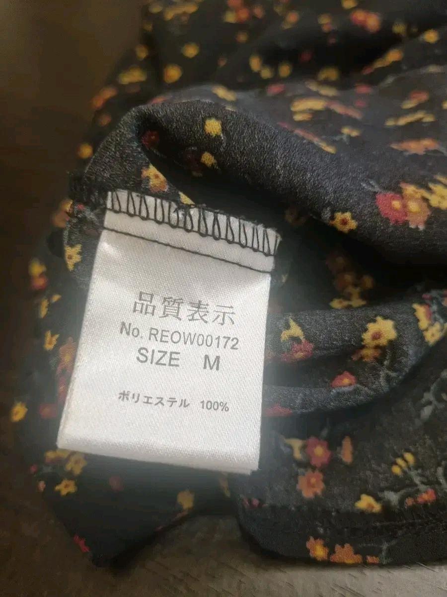 BL278 잔꽃무늬 브이넥 롱 블라우스 블랙 8