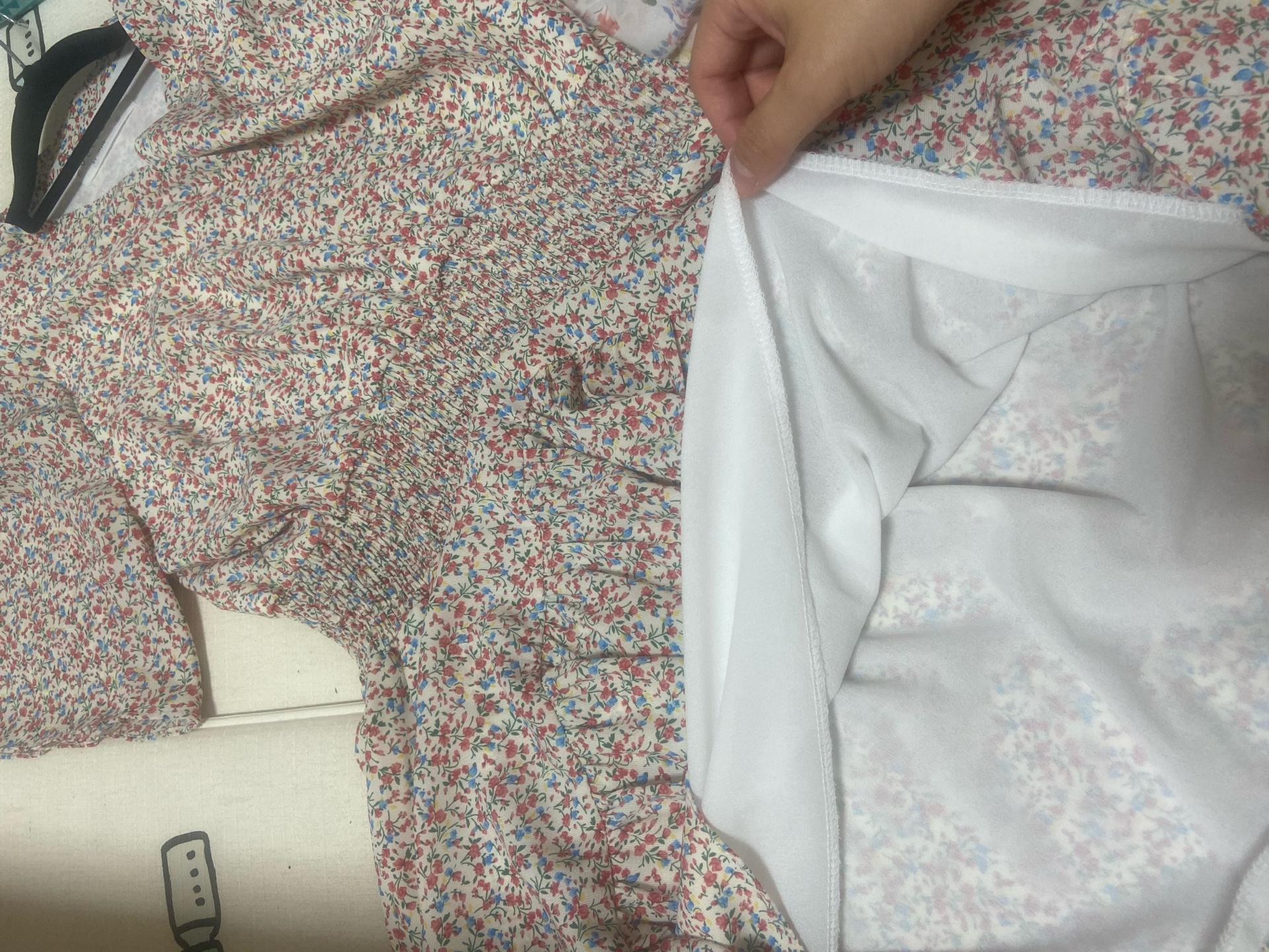 에벨렛 플라워 패턴 브이넥 미니 원피스 4