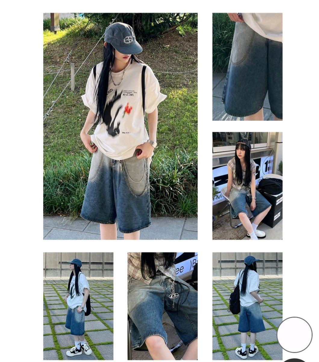 (새상품)프라이 버뮤다 스티치 데님 팬츠 L 9
