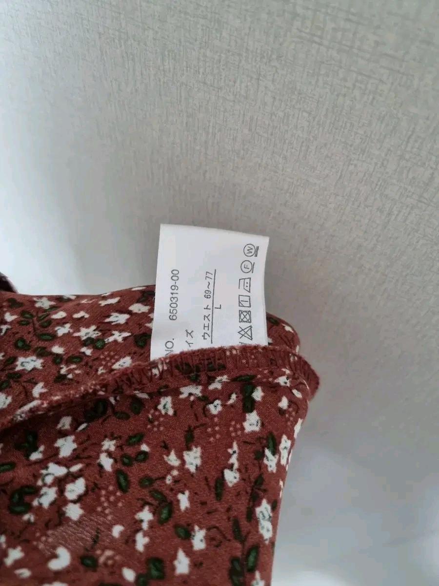 LS37 플라워 패턴 롱 스커트 버건디 6