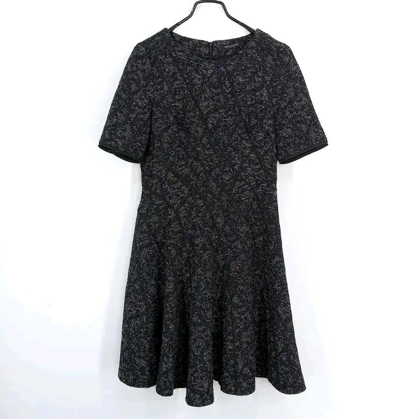 모조에스핀 여성 춘하 자카드 반팔원피스 블랙 (HU44536) 2