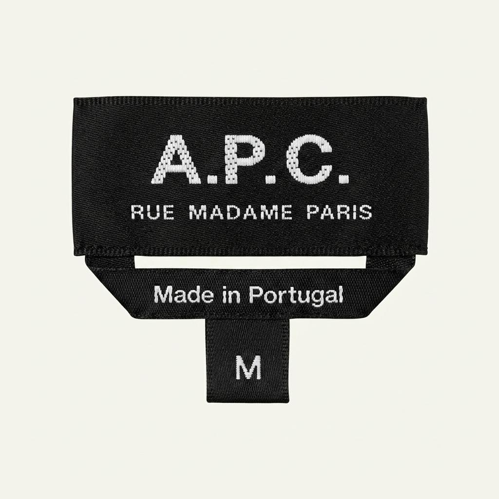 A.P.C. 로고 자수 반팔 티셔츠 화이트 1