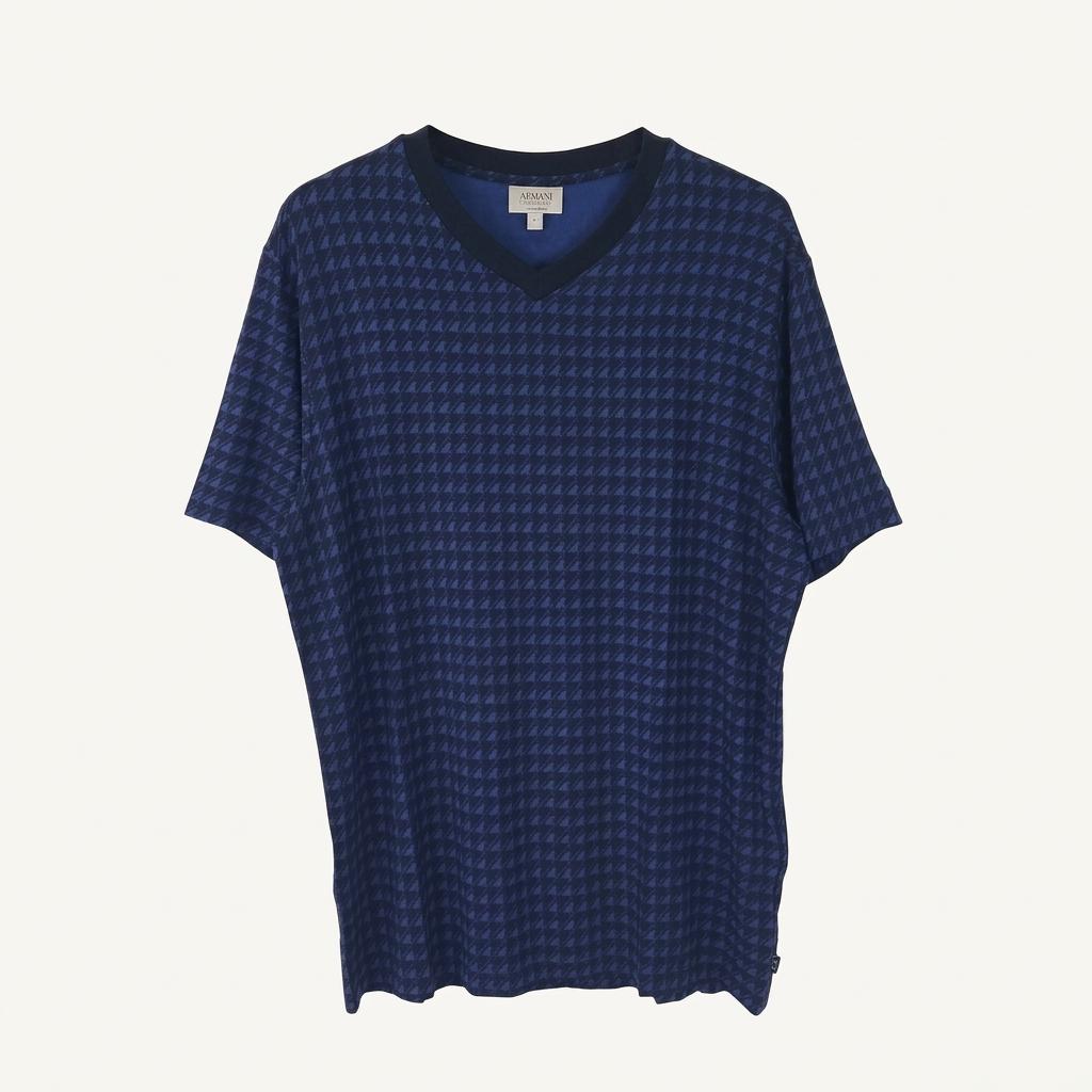 (2XL)알마니 꼴레지오니 남성 브이넥 티셔츠/J5-29-43 1