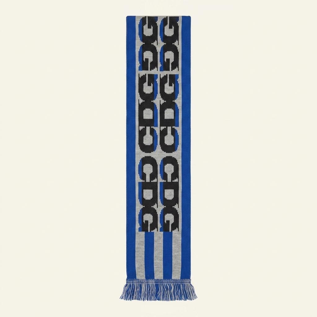 CDG 꼼데가르송 로고 배색 머플러