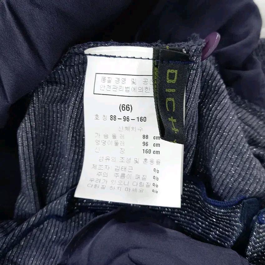 디체 여성 춘하 앞이중 주름블라우스 퍼플네이비66 (HU44574) 5