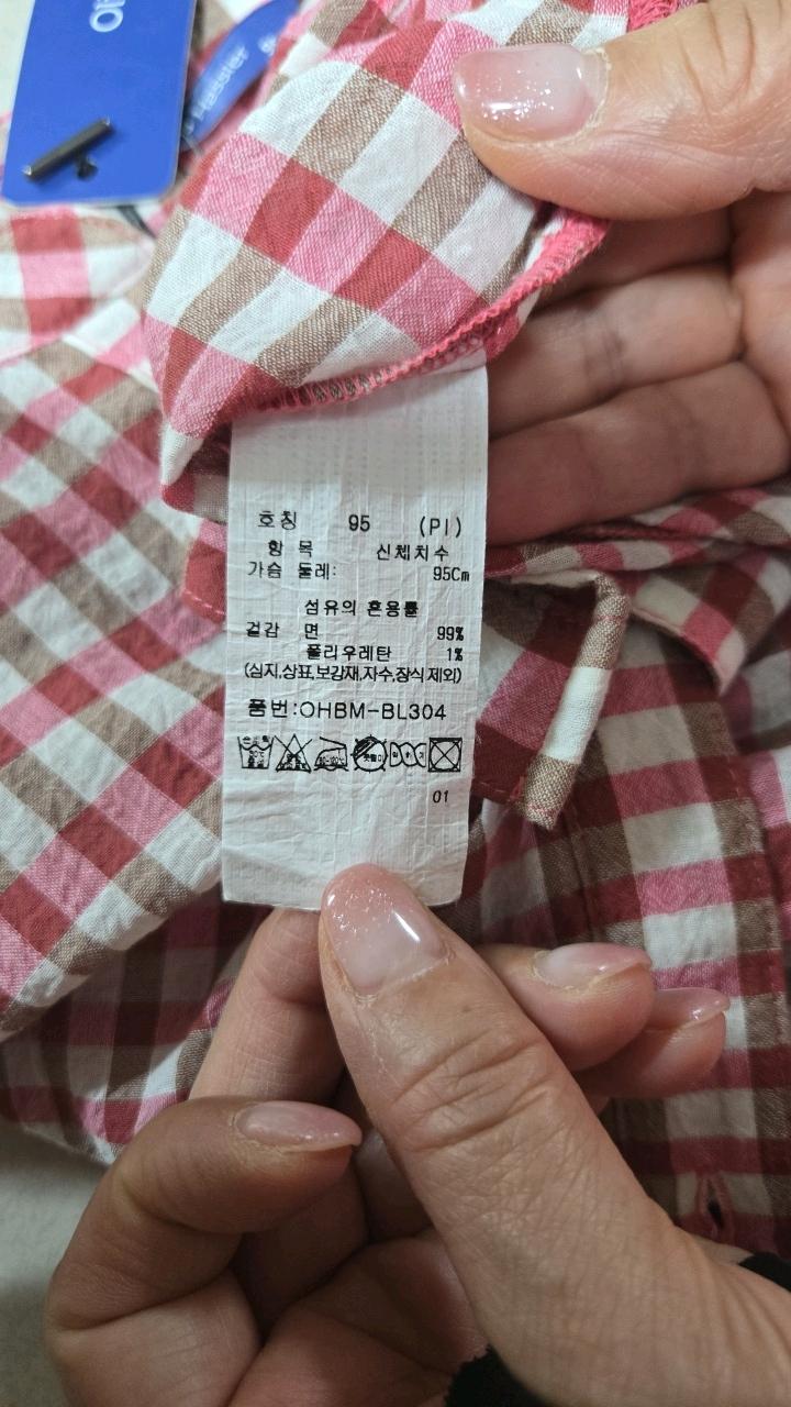 올리비아하슬러 깅엄 체크 하프 셔츠 4