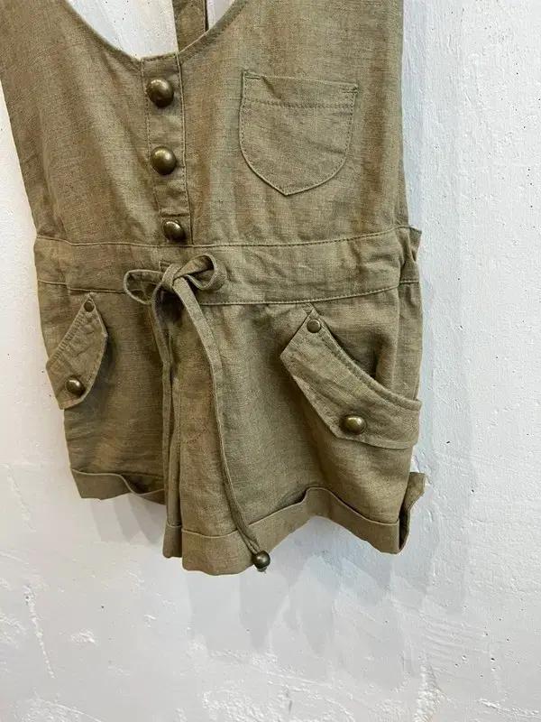 세실맥비 린넨 블렌디드 하프 오버롤 3