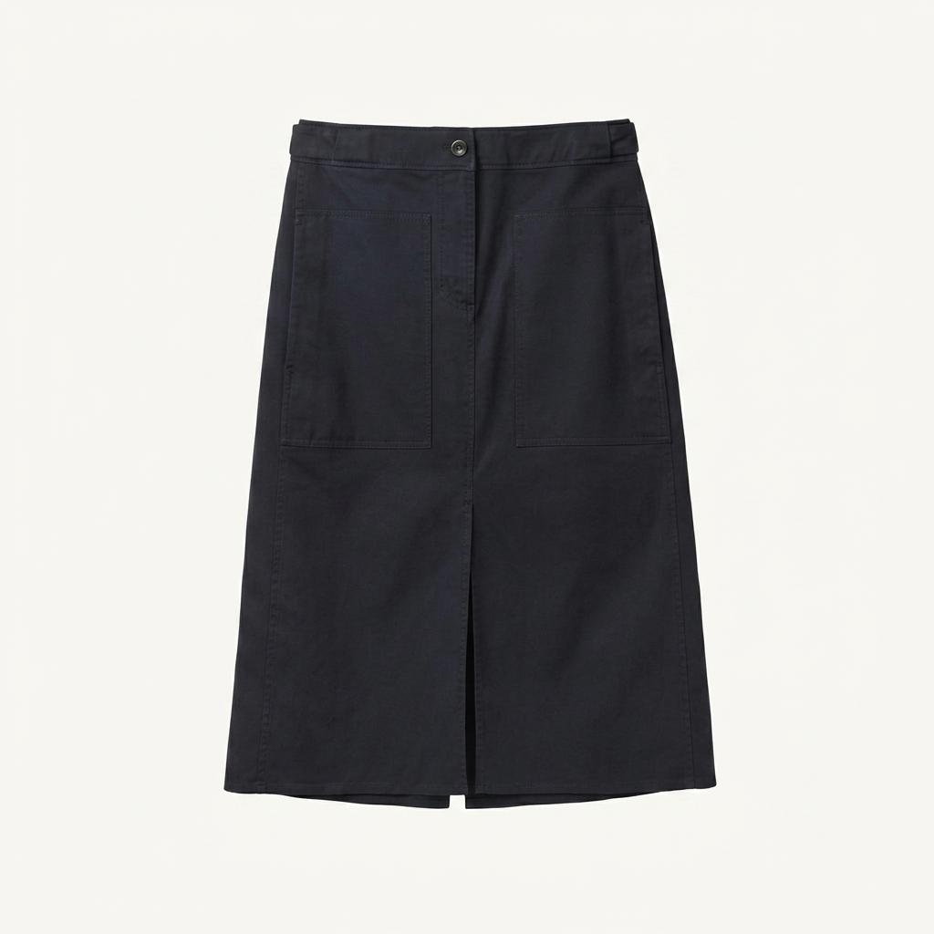 코스 유틸리티 패치포켓 미디 스커트 네이비 EUR32 1