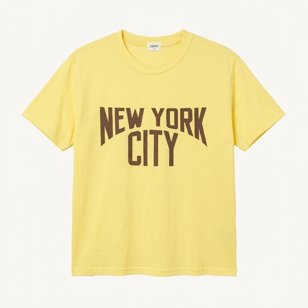 ​[새상품/개봉] 레트로 옐로우 NEW YORK CITY 반팔 티셔츠 1