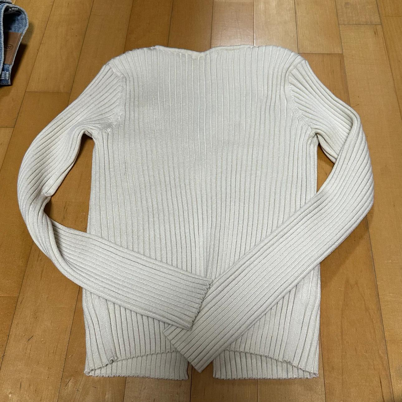 [새상품] 니브 Cut Out Ribbed One Button Cardigan 6