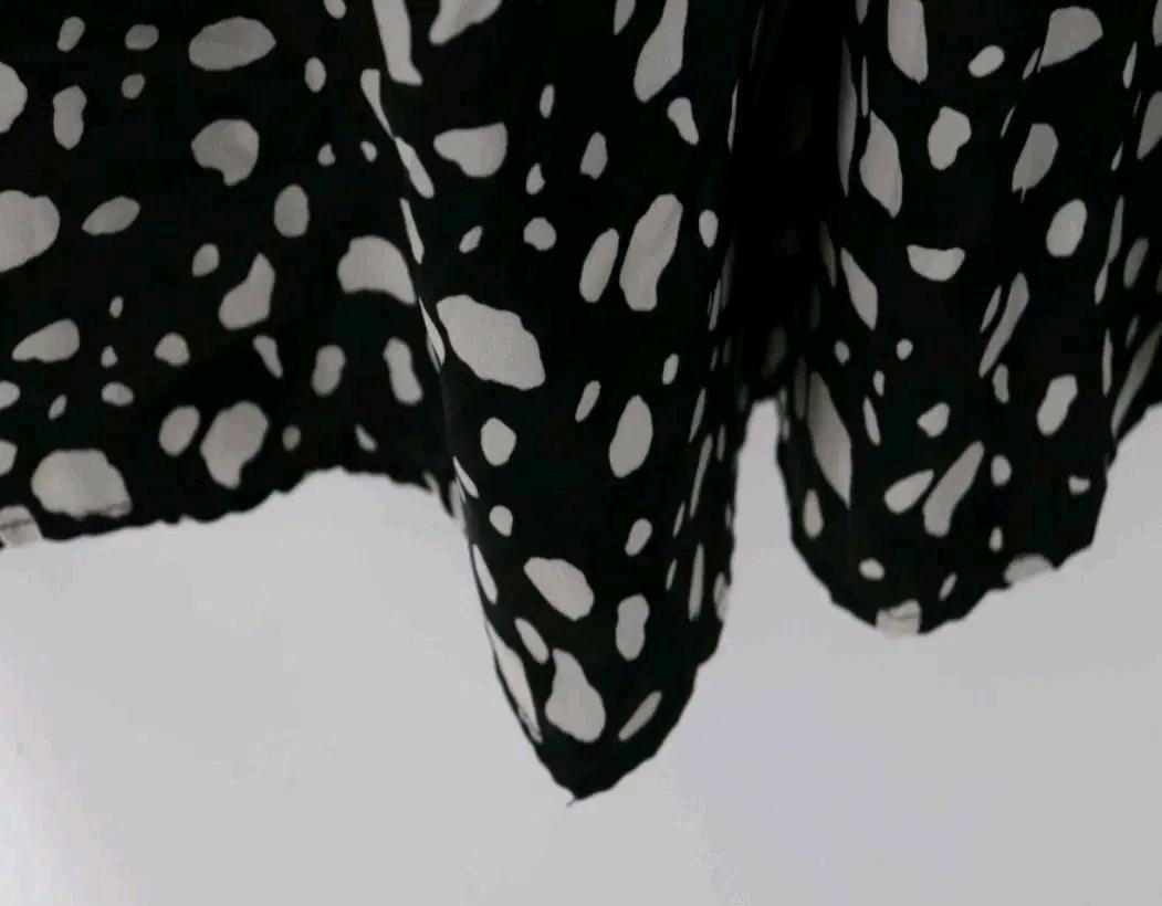 #LS121 새틴달마시안 패턴 블랙 롱 스커트 5