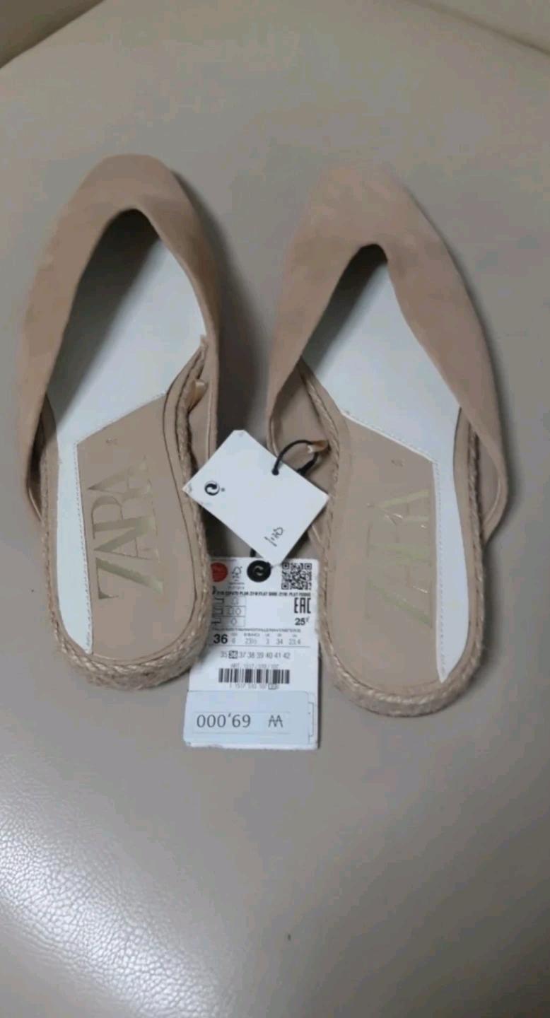 ZARA 자라 램스킨 베이지 뮬 36(230~235) 4