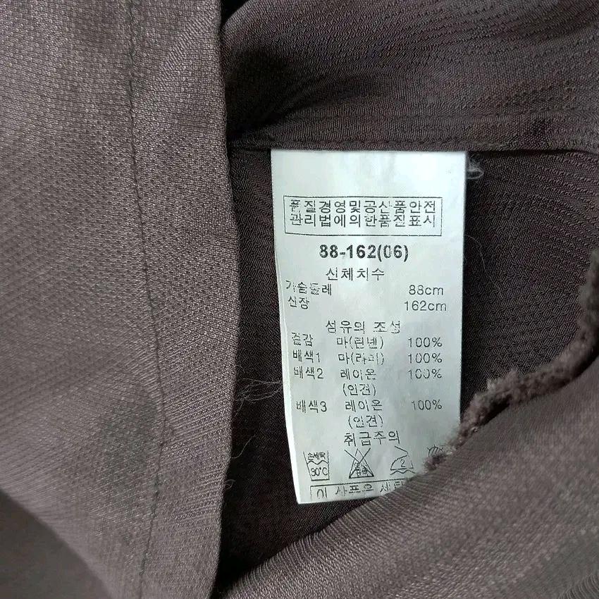 이새 여성 여름 7부 린넨원피스 브라운88-162 (HU44691) 6