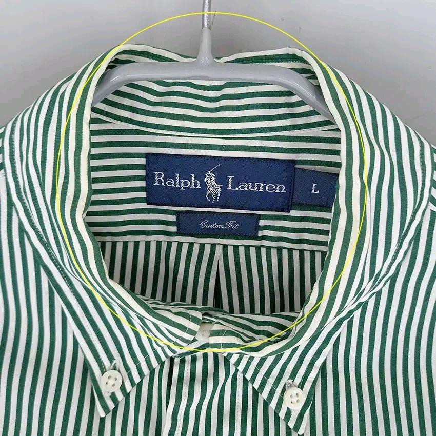 랄프로렌 남성 춘하 스트라이프 긴팔셔츠 그린L (HU44696) 7