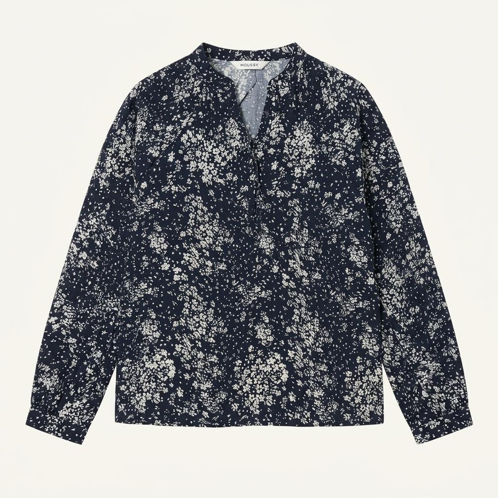 MOUSSY 마우지 플라워 패턴 블라우스