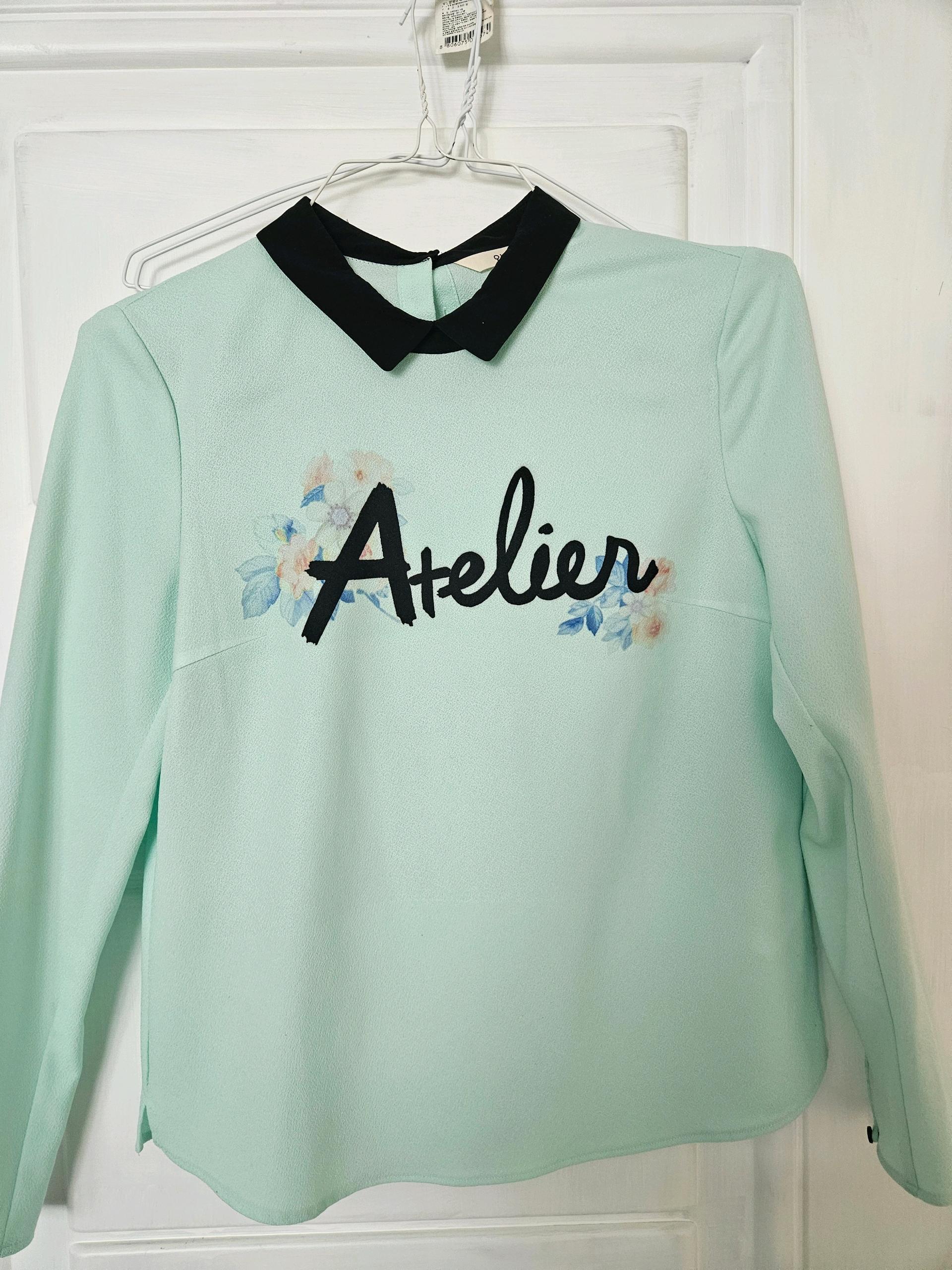 민트 Atelier 그래픽 칼라 블라우스 2