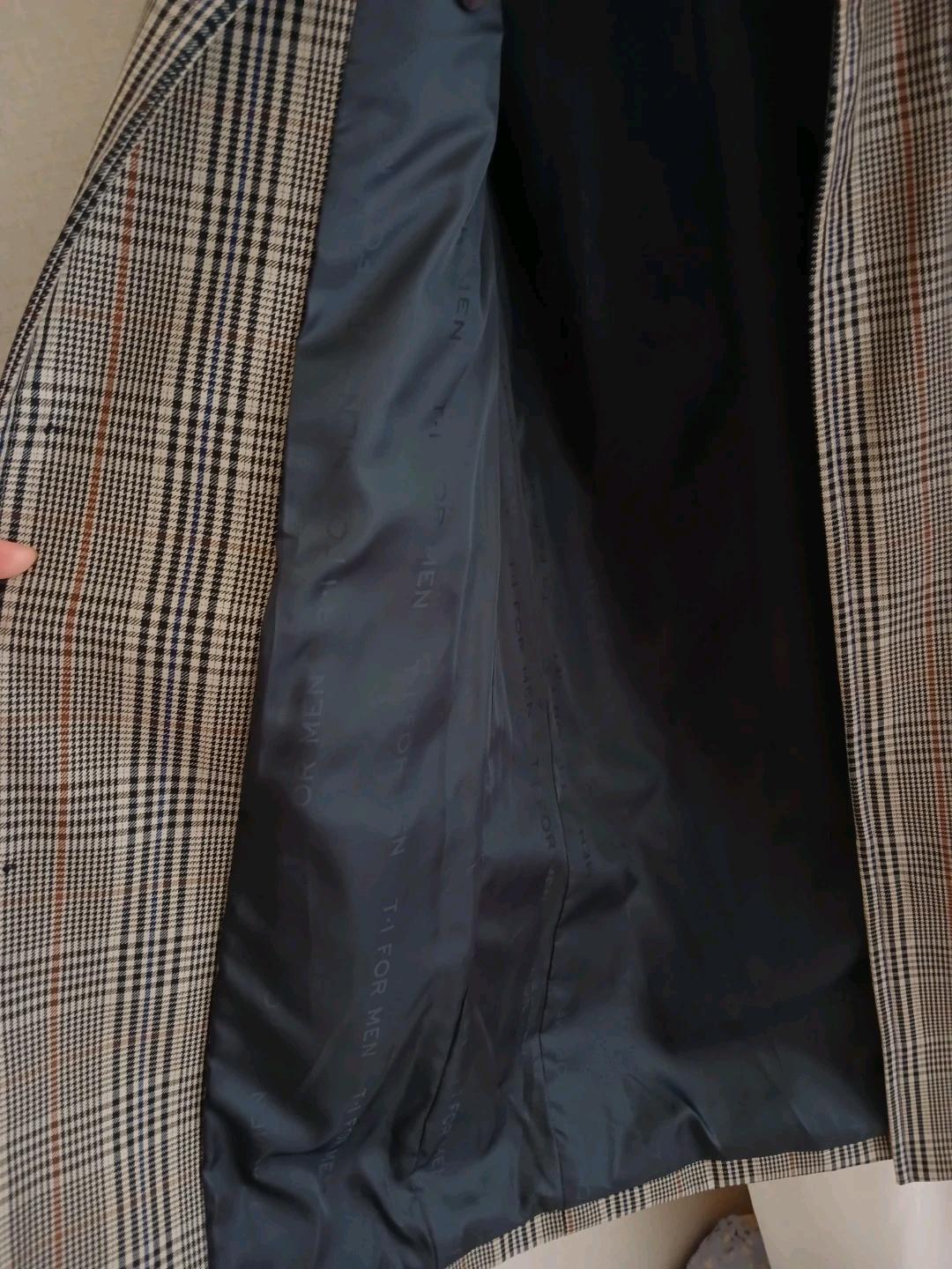 T.I FOR MEN 체크 코트 46사이즈 2