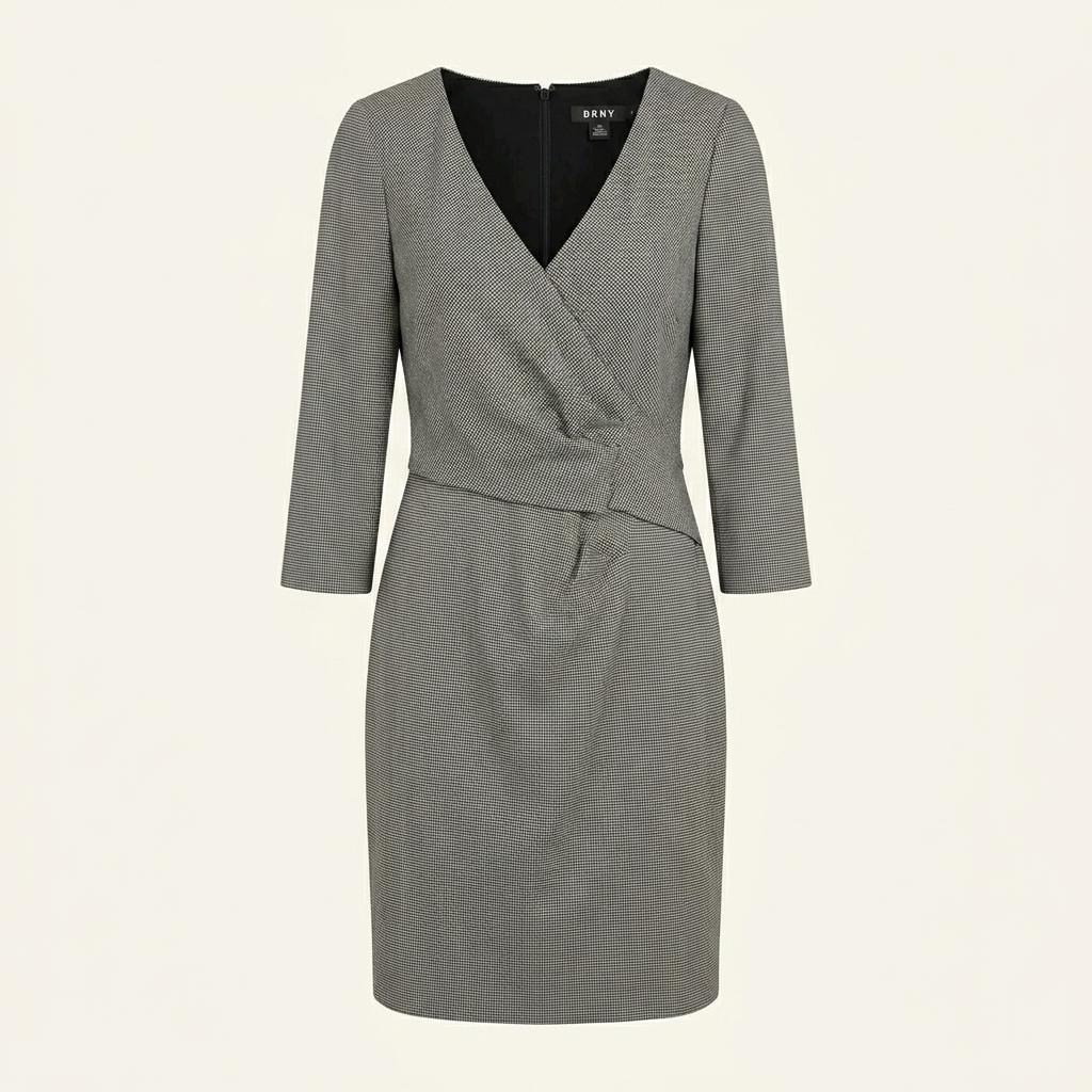 S DKNY 체크무늬 원피스 C444 1