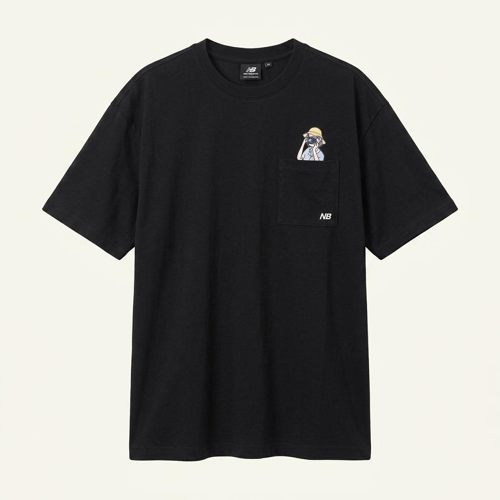 L 뉴발란스 블랙 반팔 티 D764 1