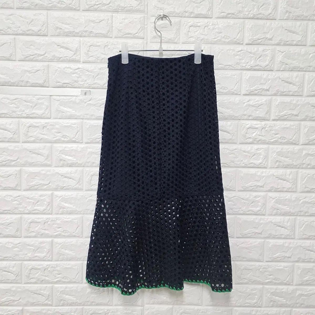 26인치 마쥬 MAJE 펀칭 레이스 머메이드 롱 스커트  D803 5