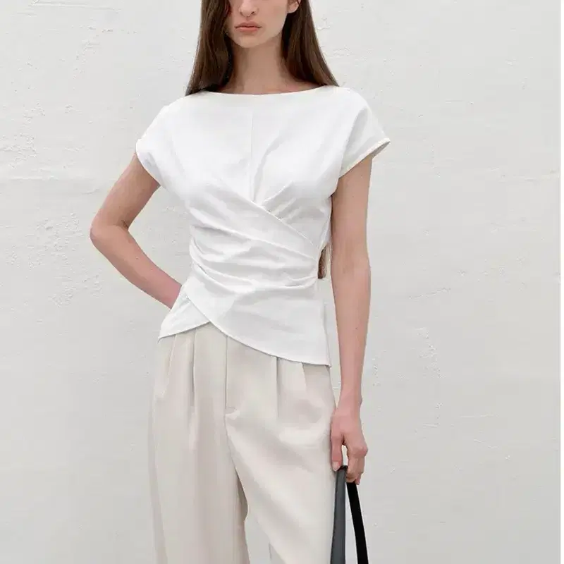 아틀리에나인 (T-7048)LOWER WAIST TUCK JERSEY T 2