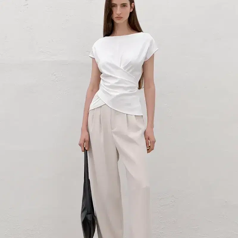 아틀리에나인 (T-7048)LOWER WAIST TUCK JERSEY T 3