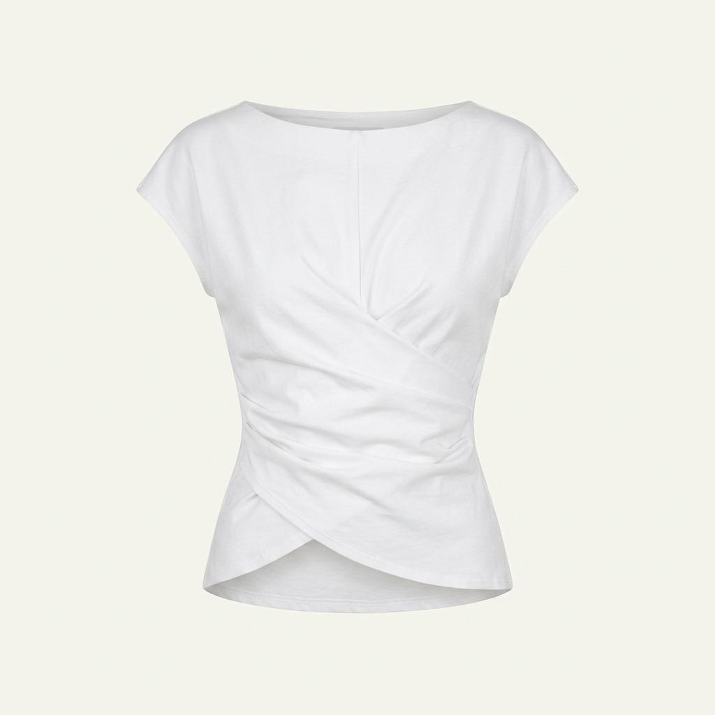 아틀리에나인 (T-7048)LOWER WAIST TUCK JERSEY T