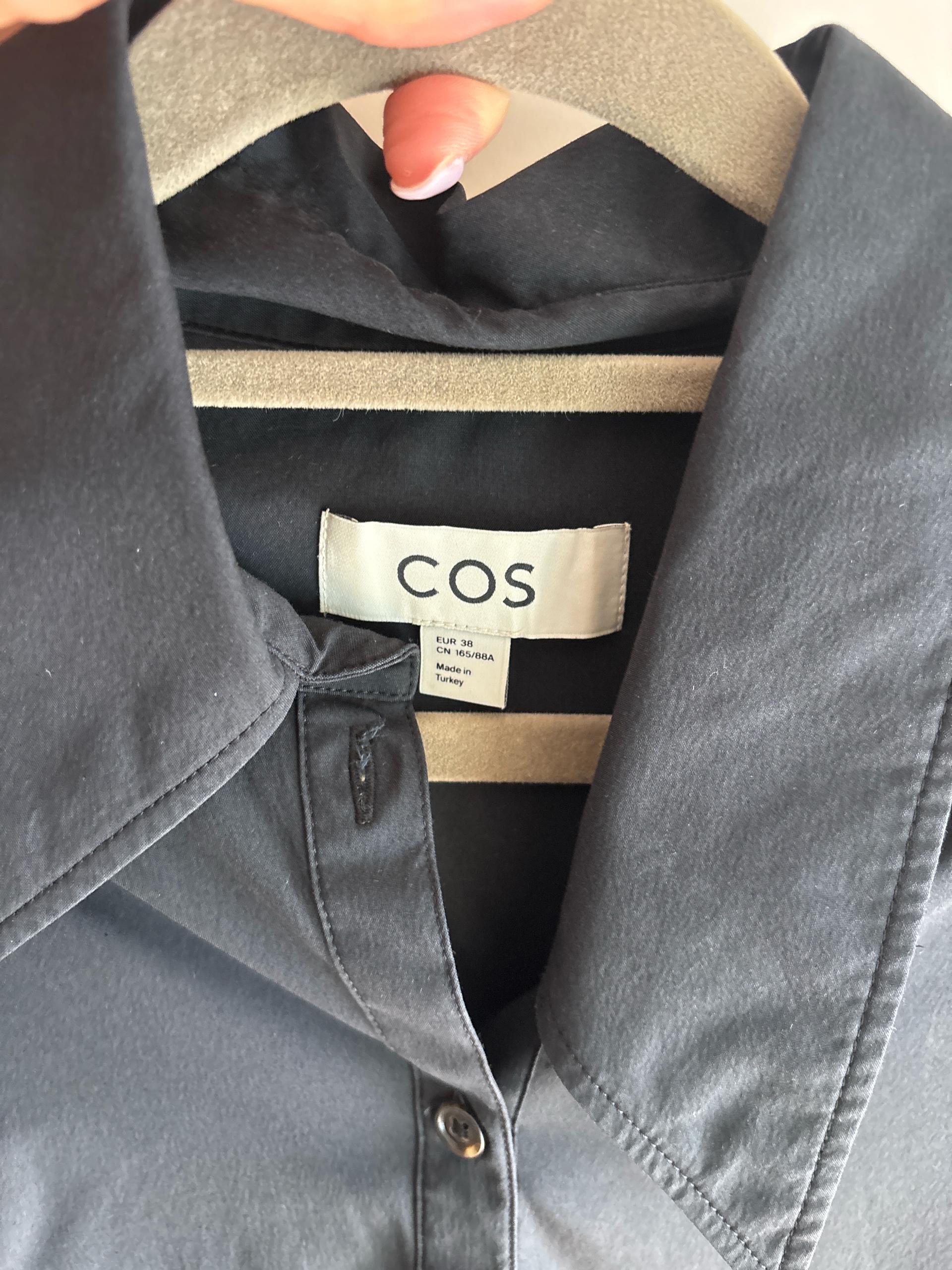 COS 코스 롱 셔츠 원피스 차콜 38 4
