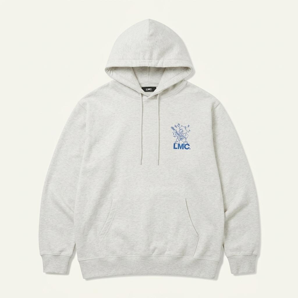 LMC 락앤롤 베어 그래픽 후드 티셔츠 오트밀 1