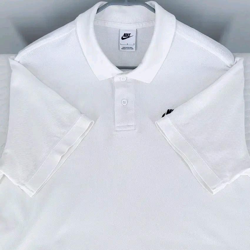 나이키 남성 여름 로고자수 카라반팔티 화이트100 (HU44746) 4