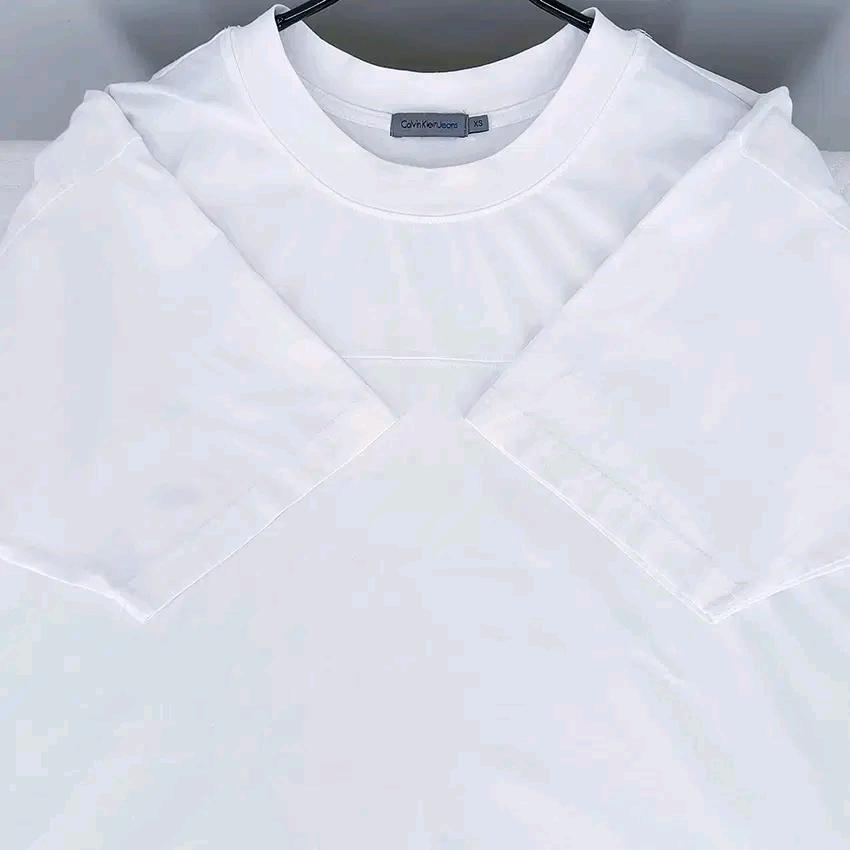 캘빈클라인 여성 여름 가오리루즈핏 반팔티 화이트85(HU44763) 4