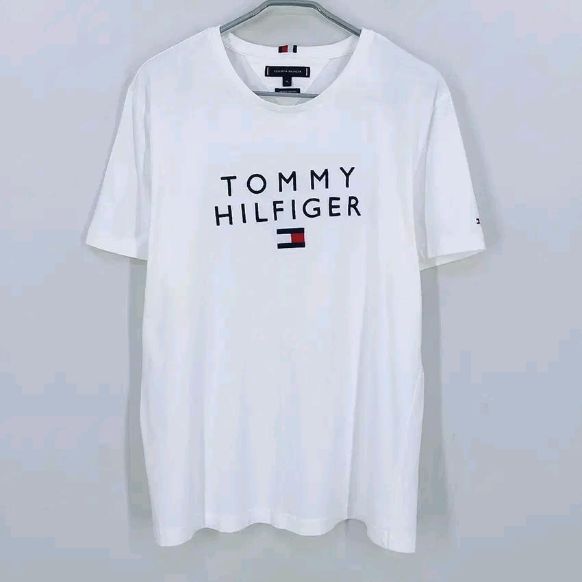 타미힐피거 남성 여름 로고자수 반팔티 화이트 (HU44781) 2