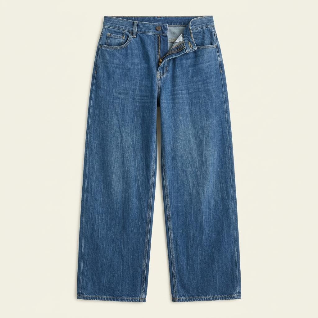 H&M 중청 와이드 데님 팬츠 1