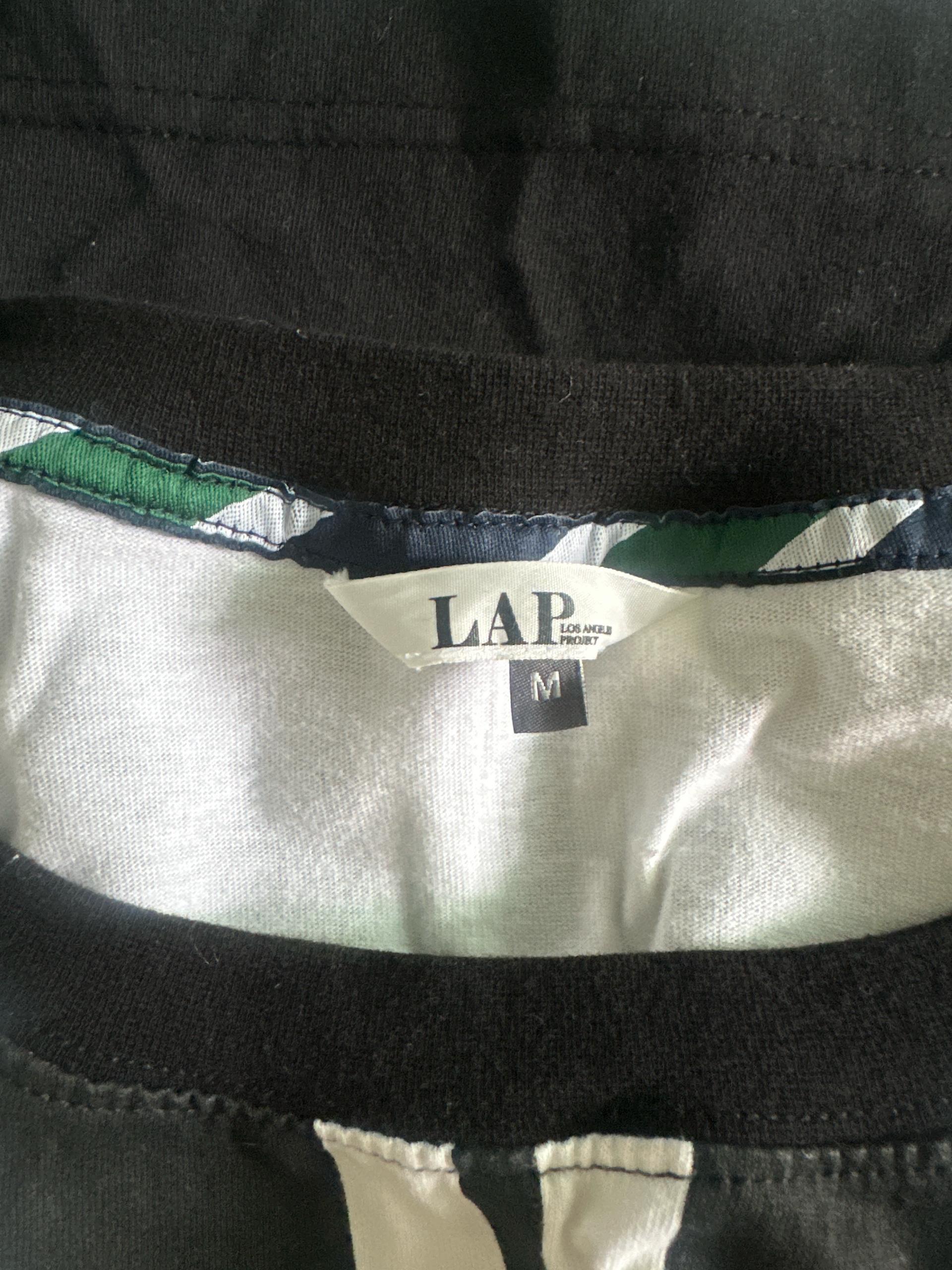 LAP 그래픽 스트라이프 롱 반팔 티셔츠 4