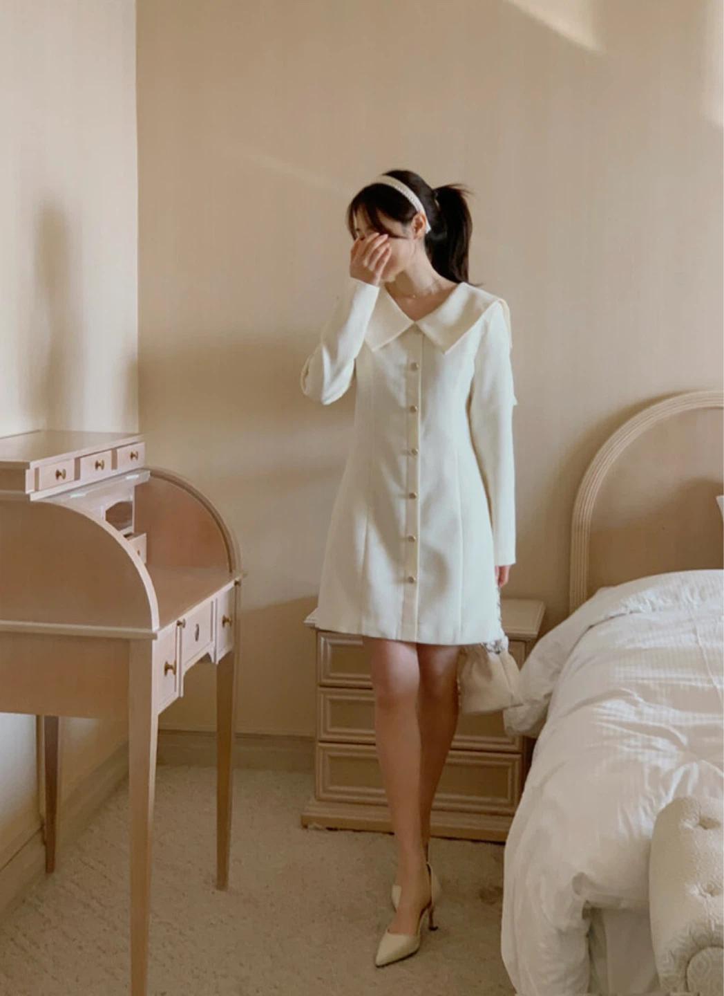 새제품) 아이보리 세일러 칼라 원피스 4