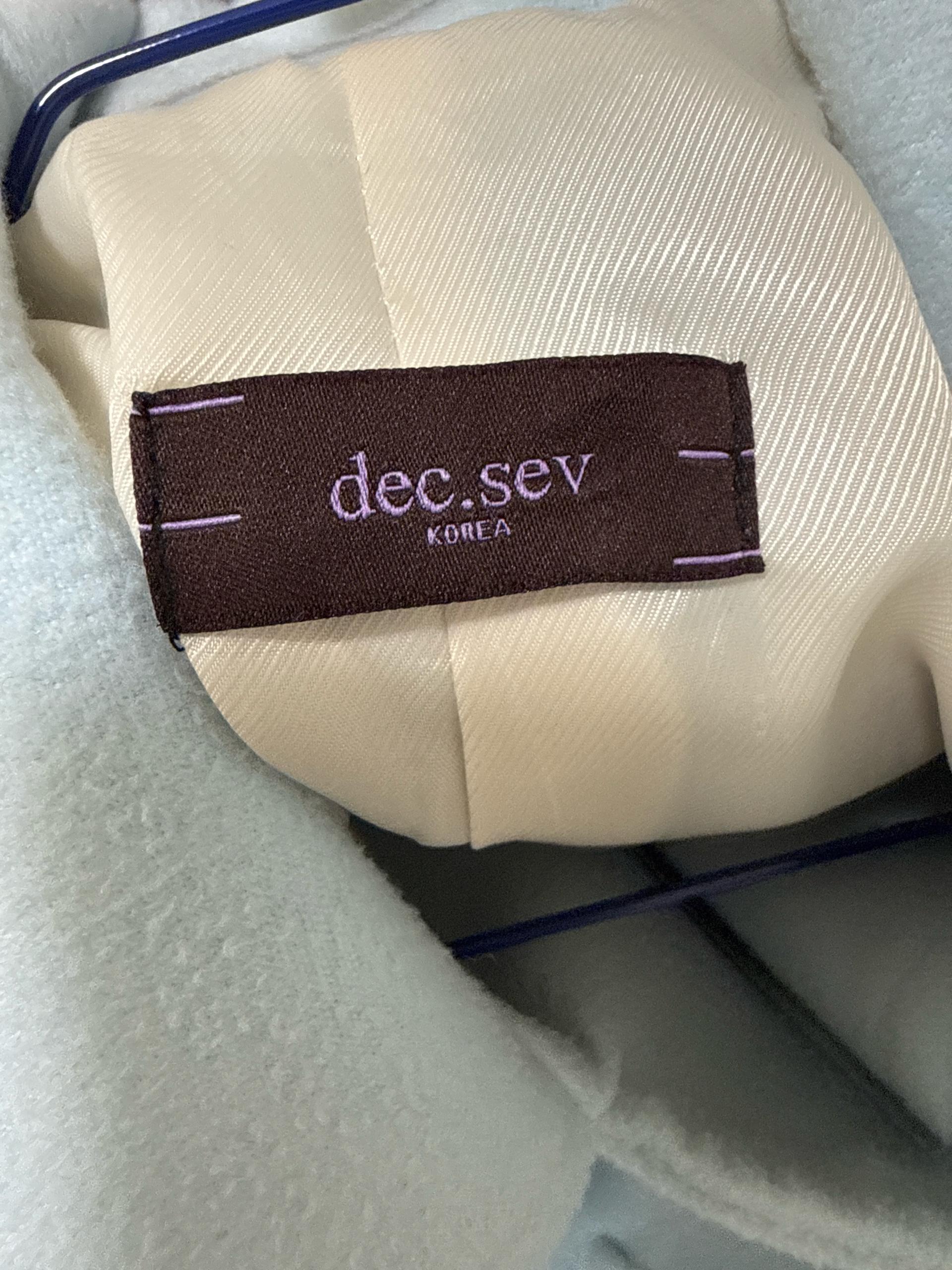 dec.sev 더블 버튼 롱 울 코트 스카이블루 5