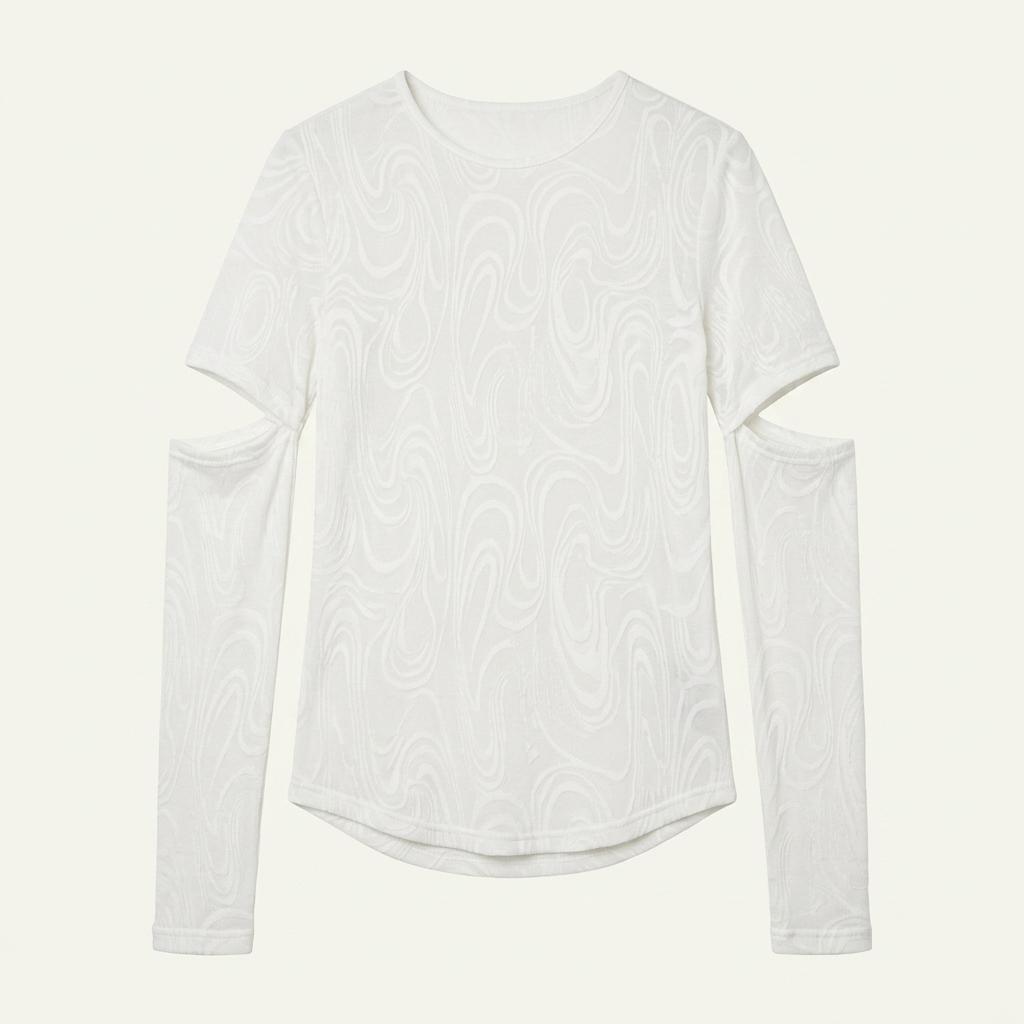 아워레가시 컷아웃 롱슬리브 저지탑 화이트 (36size) 1