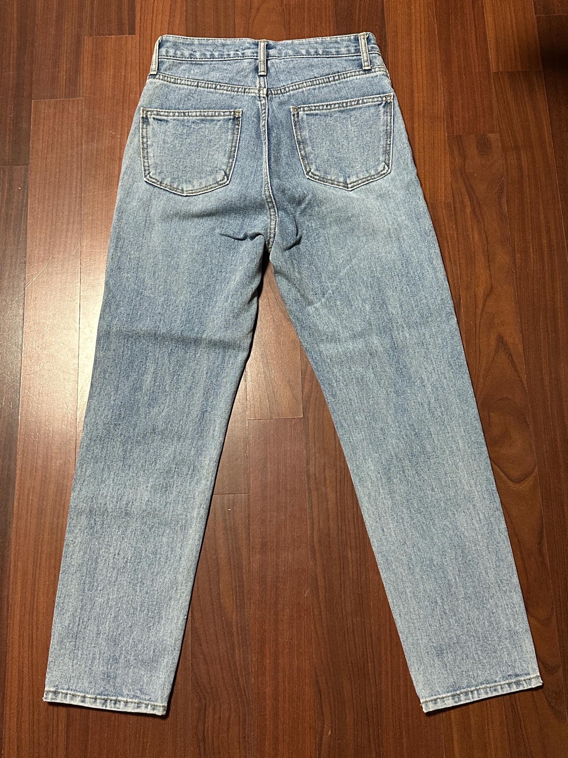 11AM 연청 워싱 일자 데님 팬츠 3