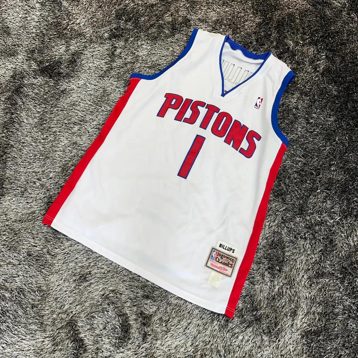 NBA 미첼앤네스 디트로이트 피스톤즈 빌럽스 유니폼 (2XL) 2