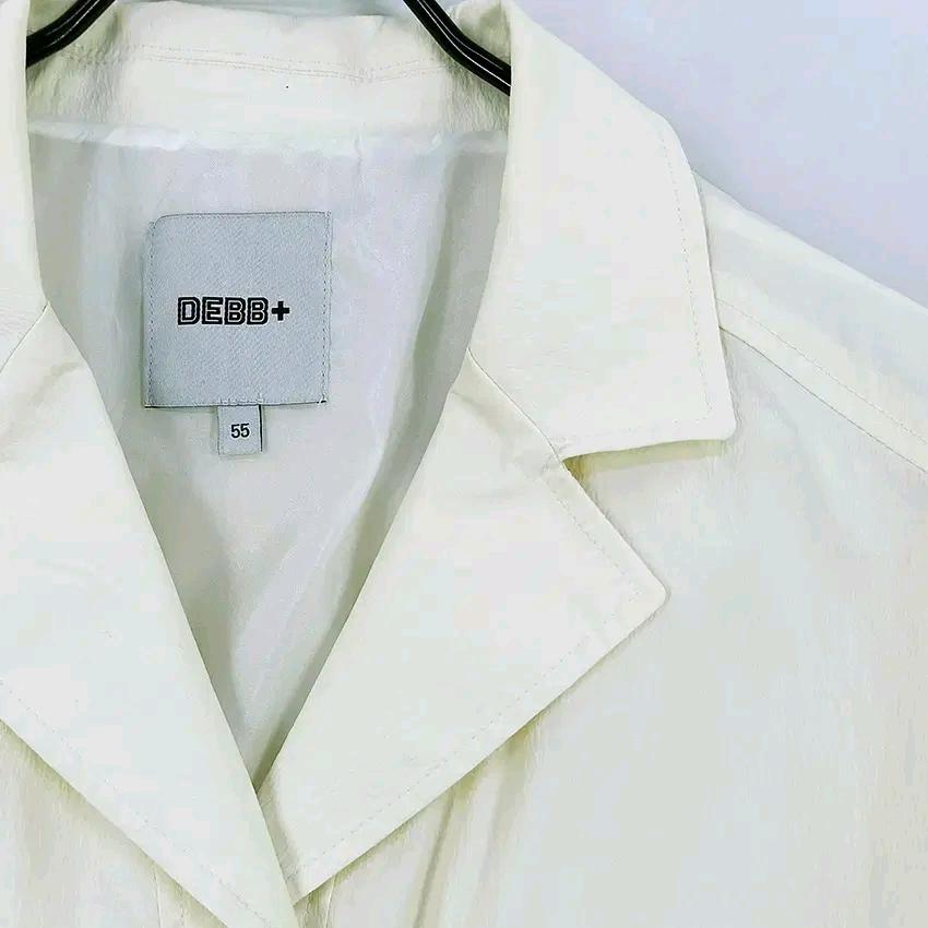 뎁플러스 여성 춘하 허리밴딩 민소매자켓 크림85 (HU44833) 5