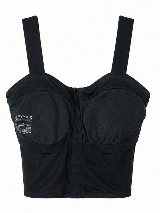 [새상품] 젝시믹스 나일론 스판 집업 크롭 탑 블랙 브라탑 크롭탑 래쉬가드 수영복 비키니 5
